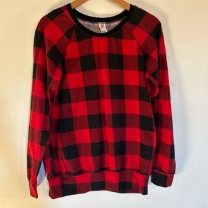 Red and Black Buffalo Plaid PullOver